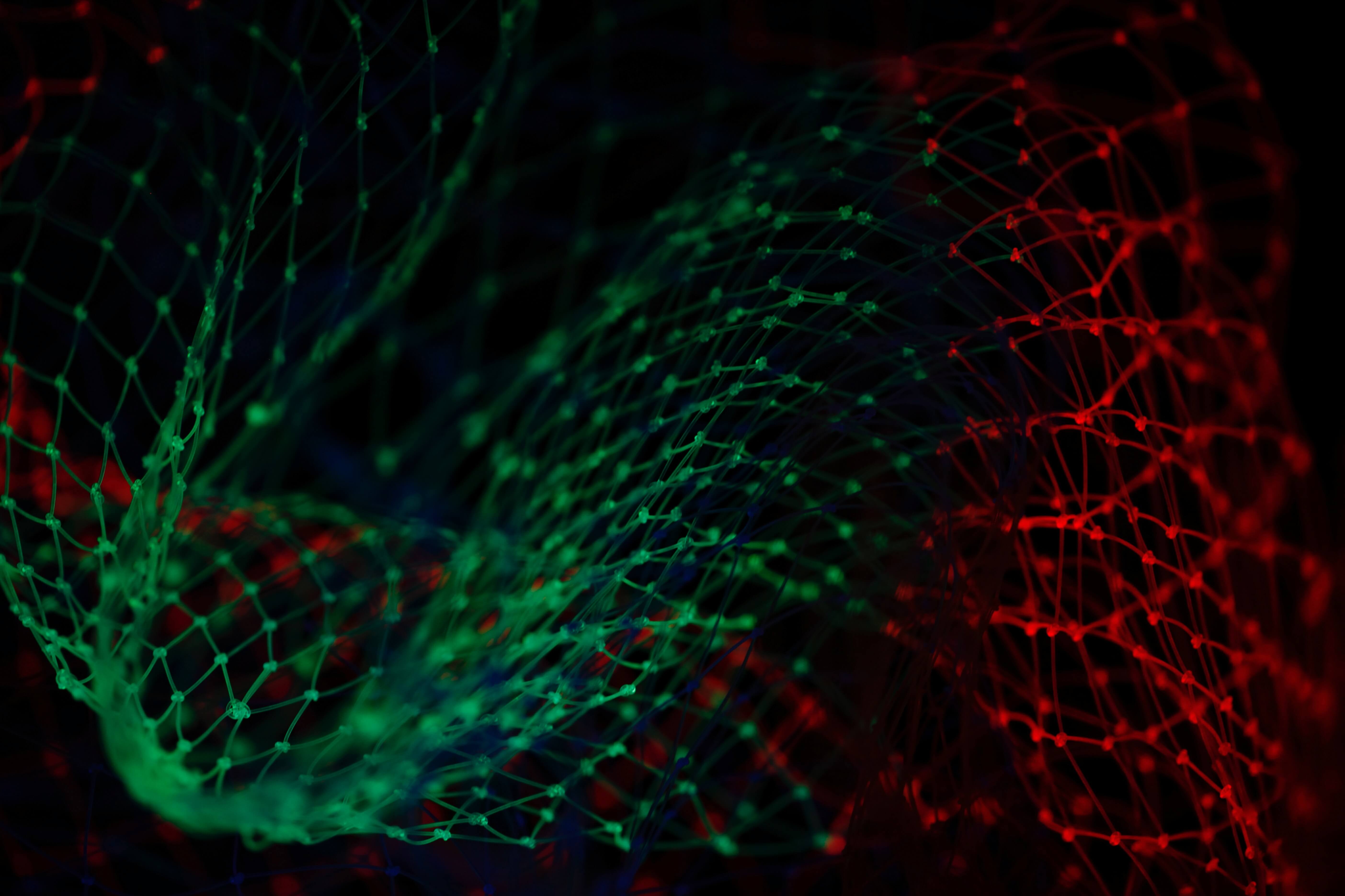 a close up of a net