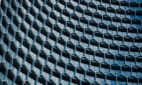 a close up of a building