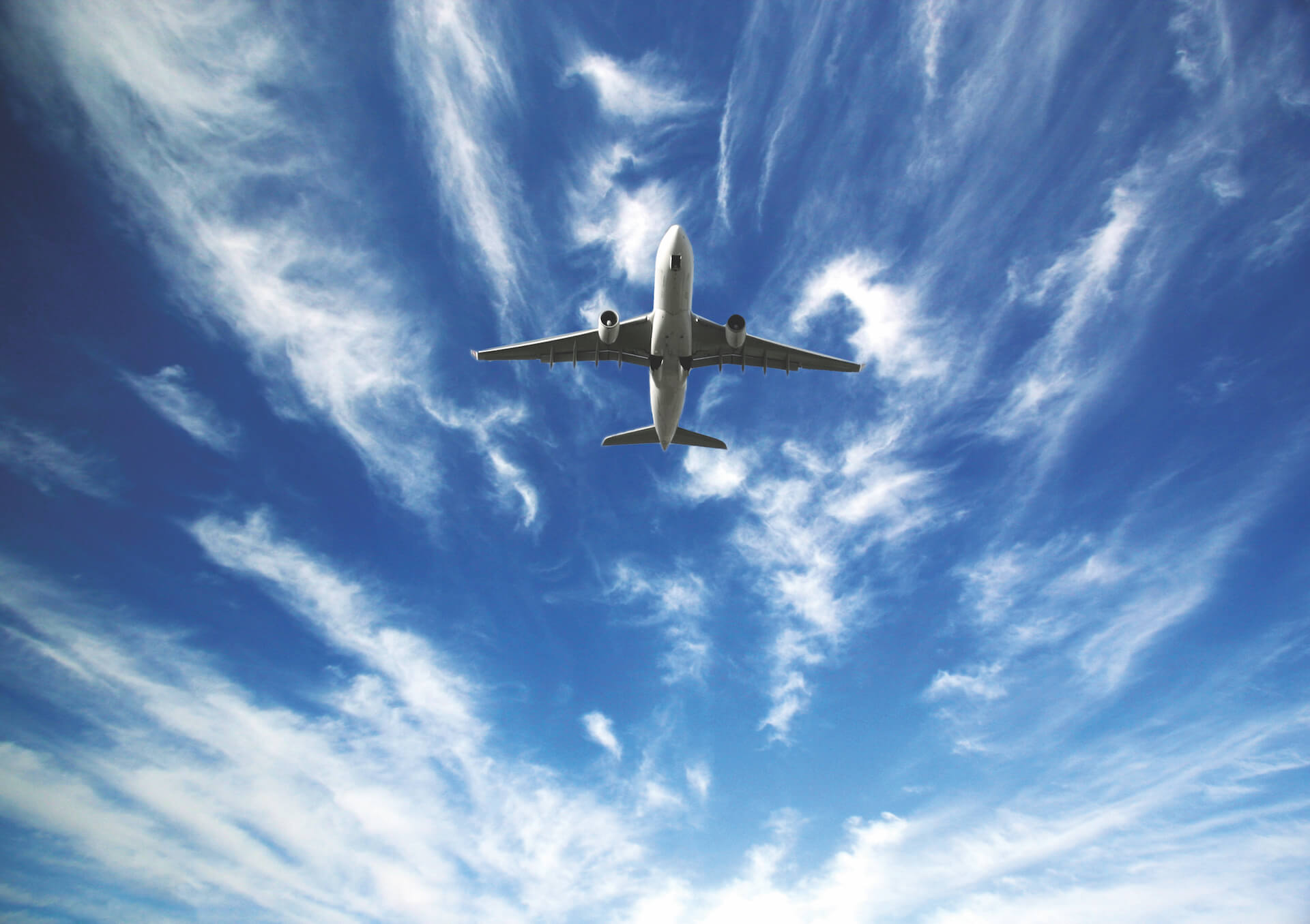 an airplane flying in the sky