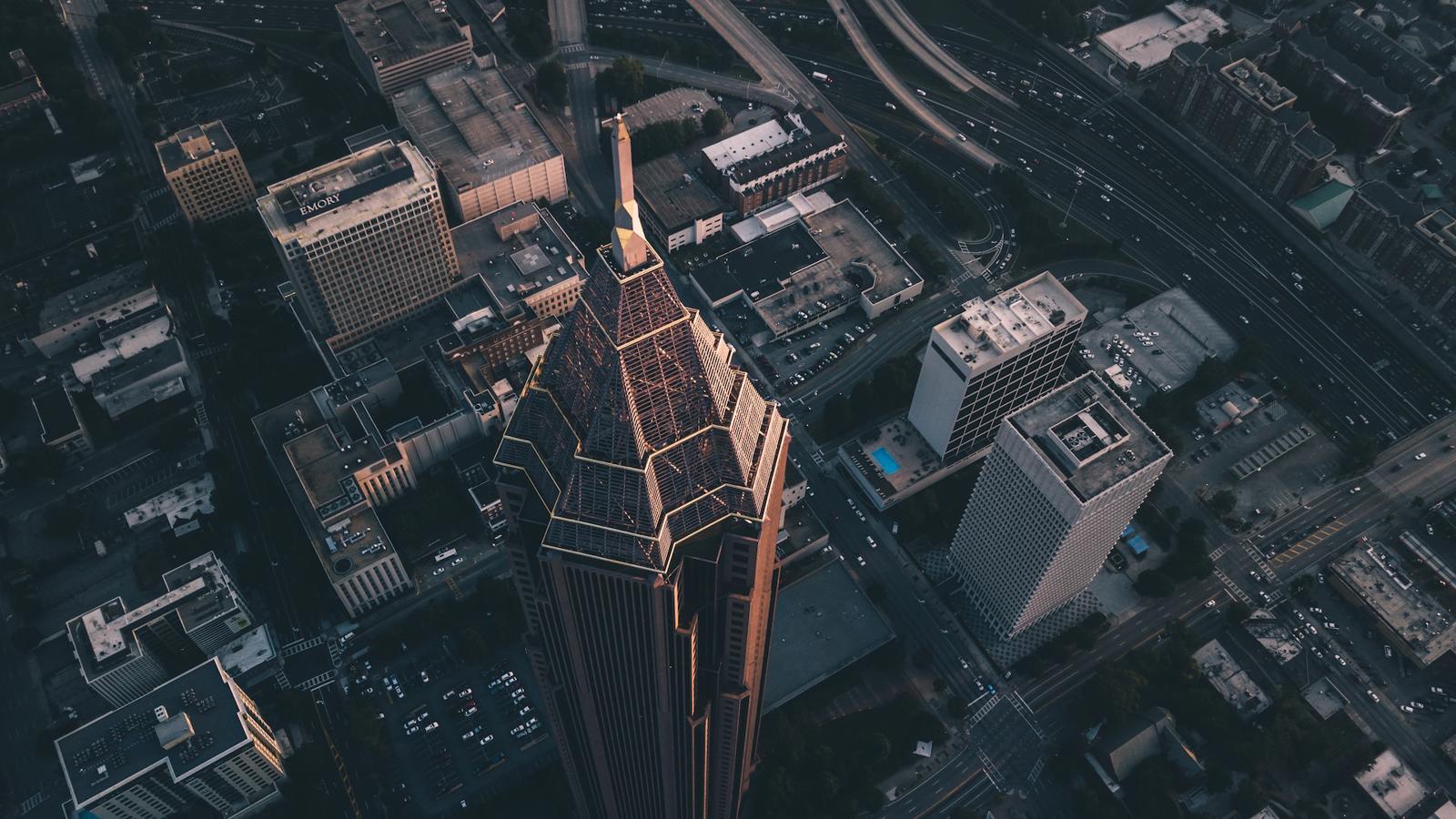 a tall building with a pointy top