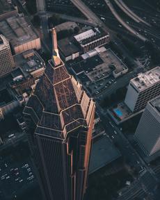 a tall building with a pointy top
