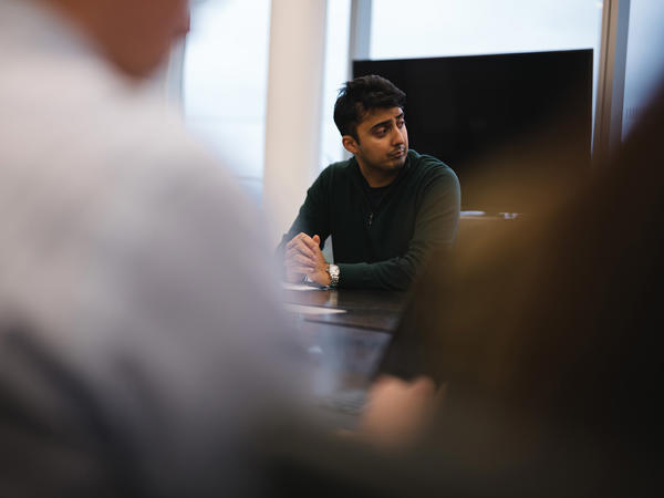 a man sitting at a table