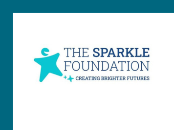 a blue star with a blue text