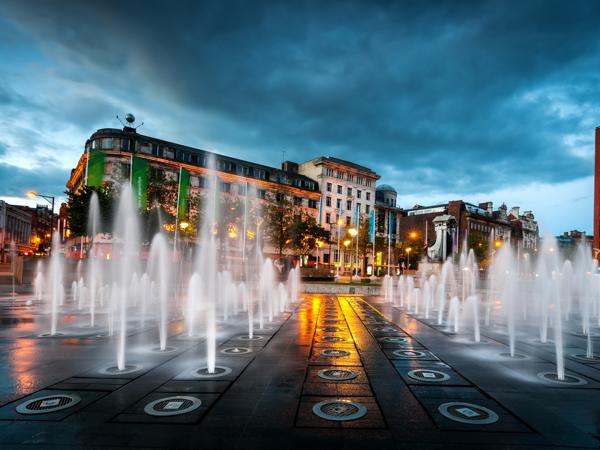 Fountains At Piccadilly Garden In Manchester City Center, England Shutterstock 226270102