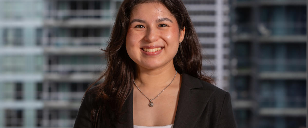 a woman smiling at camera