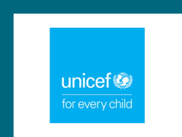 a blue square with white text